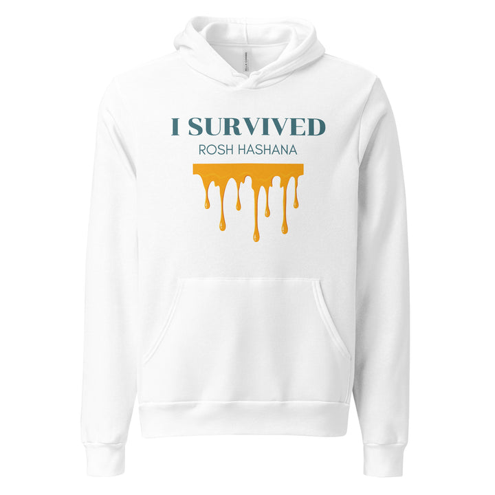 I Survived Rosh HaShana Jewish pride hoodie in White - front view