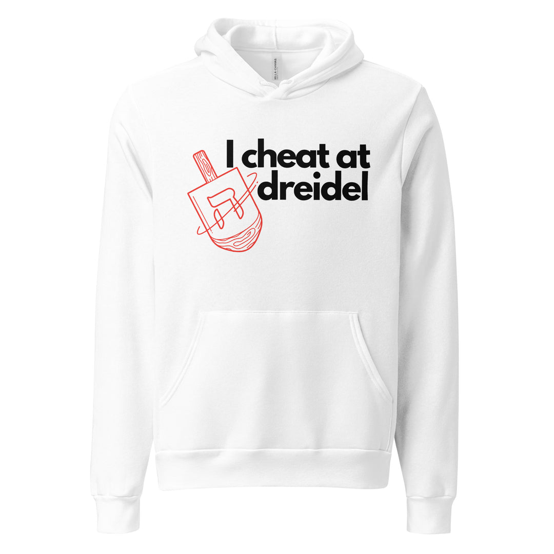 I Cheat At Dreidel Jewish pride hoodie in White - front view