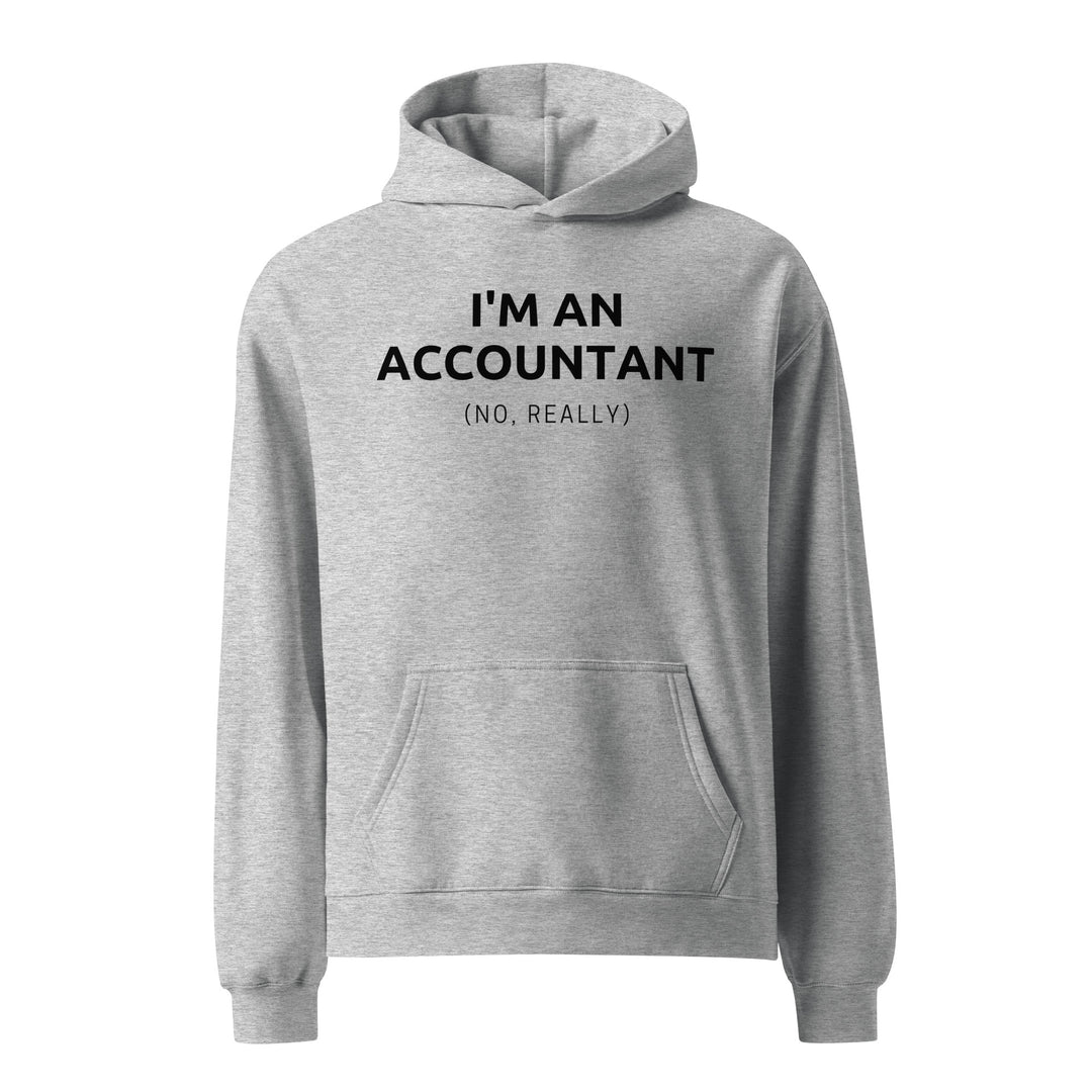 Accountant Jewish pride hoodie in Athletic Heather - folded view