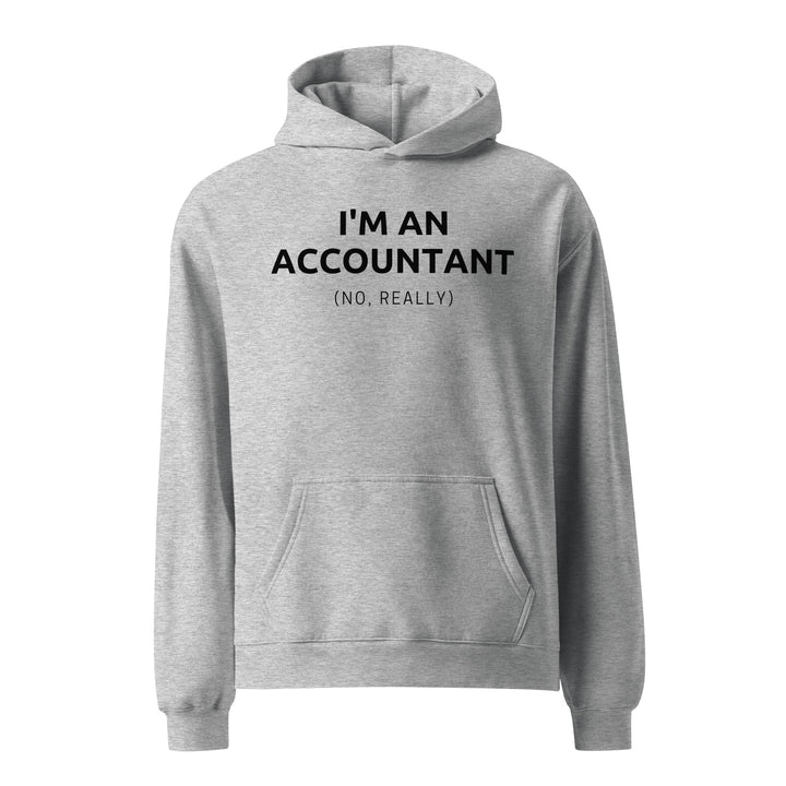 Accountant Jewish pride hoodie in Athletic Heather - folded view