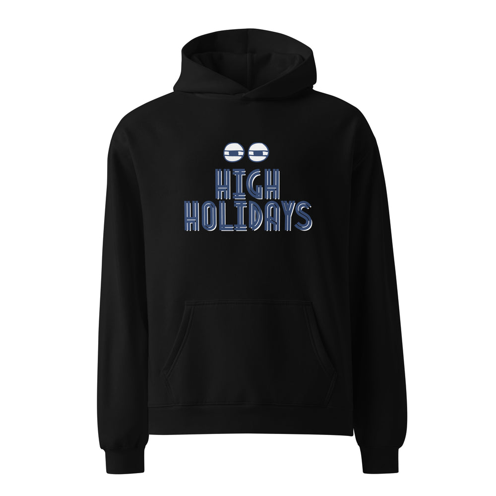 High Holidays Jewish pride hoodie in Black - back view
