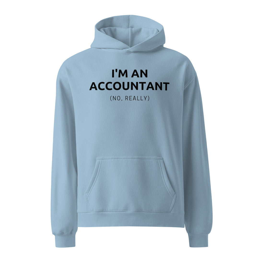 Accountant Jewish pride hoodie in Carolina Blue - side view