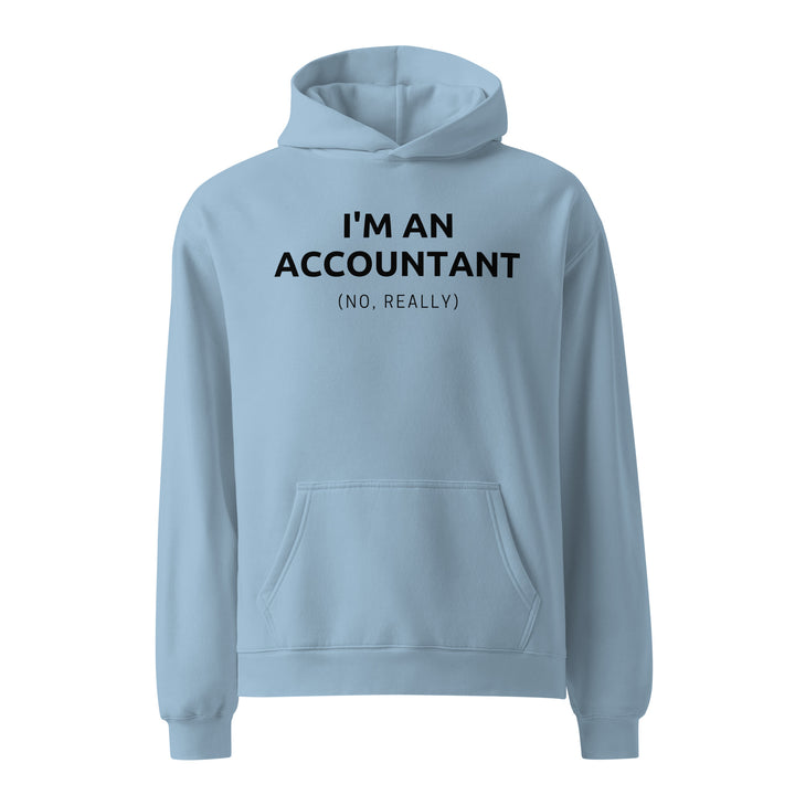 Accountant Jewish pride hoodie in Carolina Blue - side view