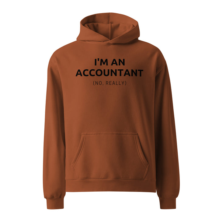 Accountant Jewish pride hoodie in Clay - close-up