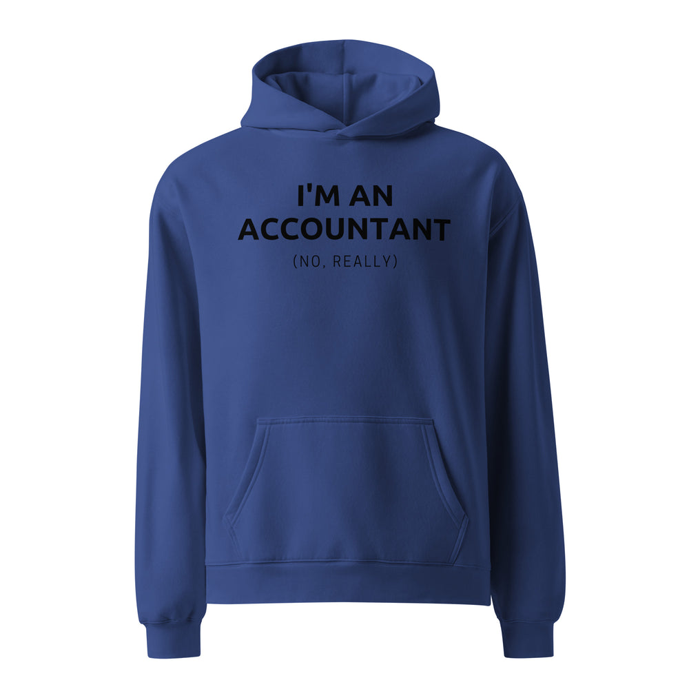 Accountant Jewish pride hoodie in Cobalt - back view