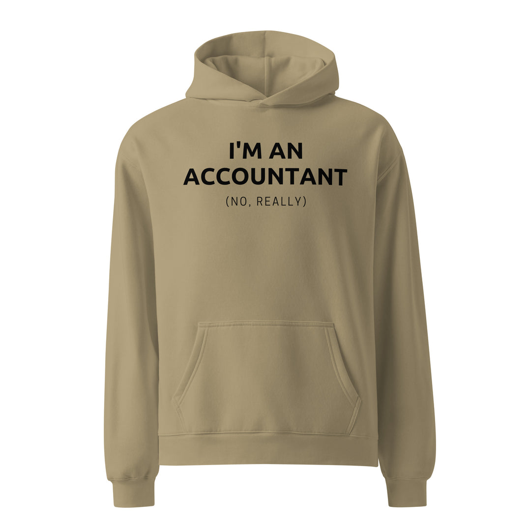 Accountant Jewish pride hoodie in Sand - lifestyle shot