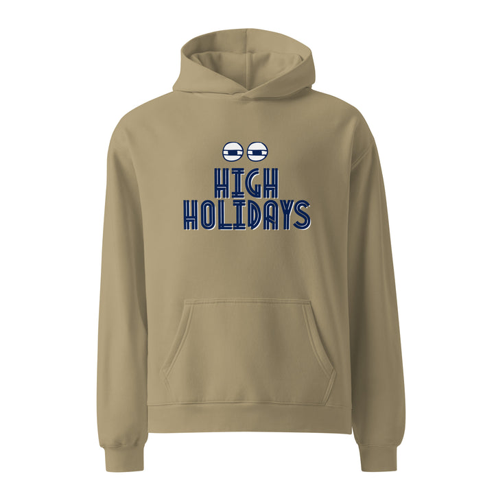 High Holidays Jewish pride hoodie in Sand - lifestyle shot