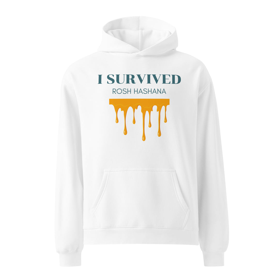 I Survived Rosh HaShana Jewish pride hoodie in White - front view