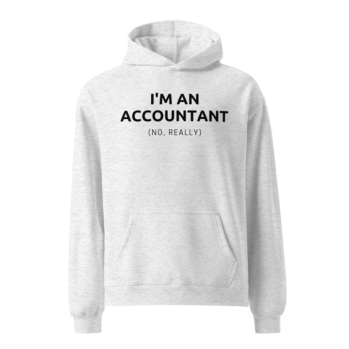 Accountant Jewish pride hoodie in White Heather - front view