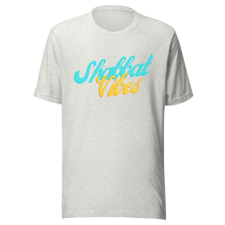 Shabbat Vibes Jewish pride t-shirt in Ash - detail view