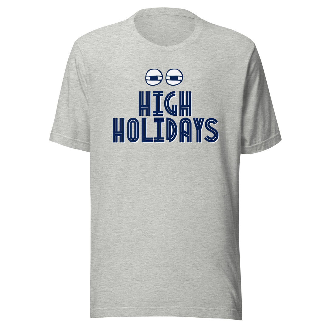 High Holidays Jewish pride t-shirt in Athletic Heather - back view