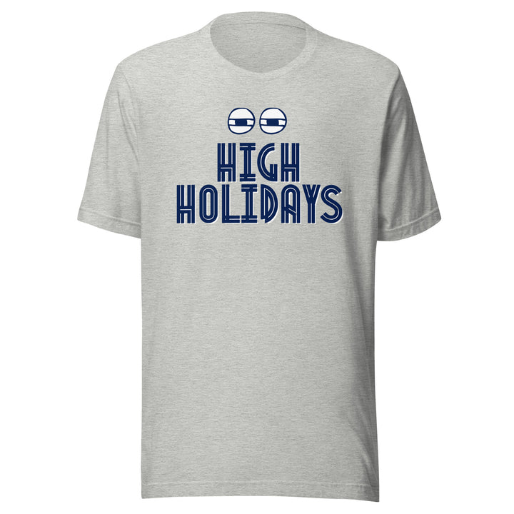High Holidays Jewish pride t-shirt in Athletic Heather - back view