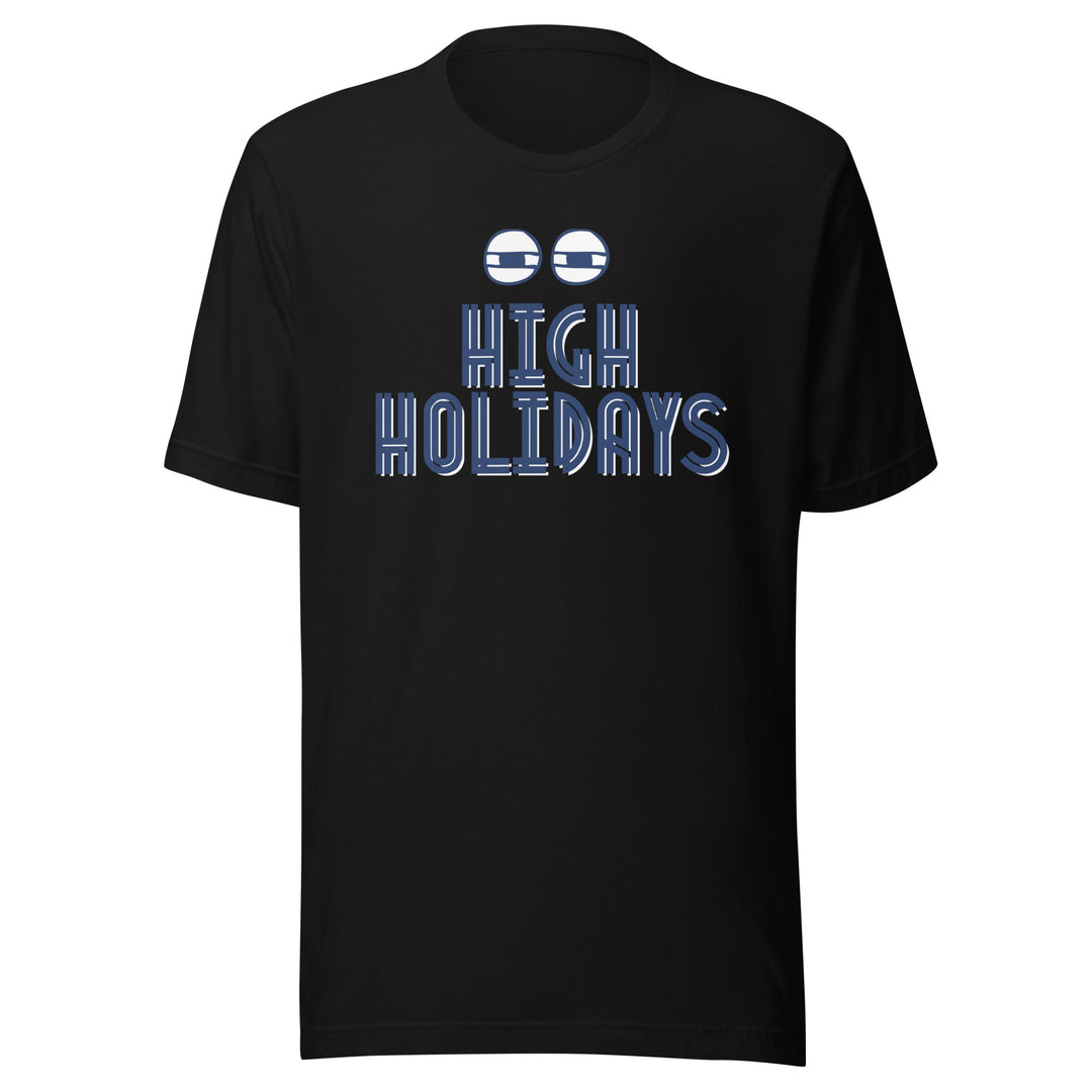 High Holidays Jewish pride t-shirt in Black - back view
