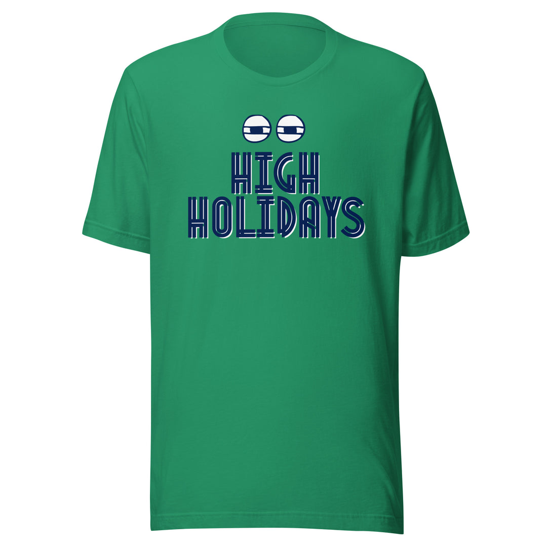 High Holidays Jewish pride t-shirt in Kelly - close-up