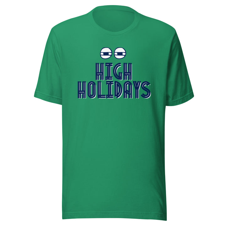 High Holidays Jewish pride t-shirt in Kelly - close-up