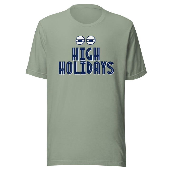 High Holidays Jewish pride t-shirt in Sage - lifestyle shot