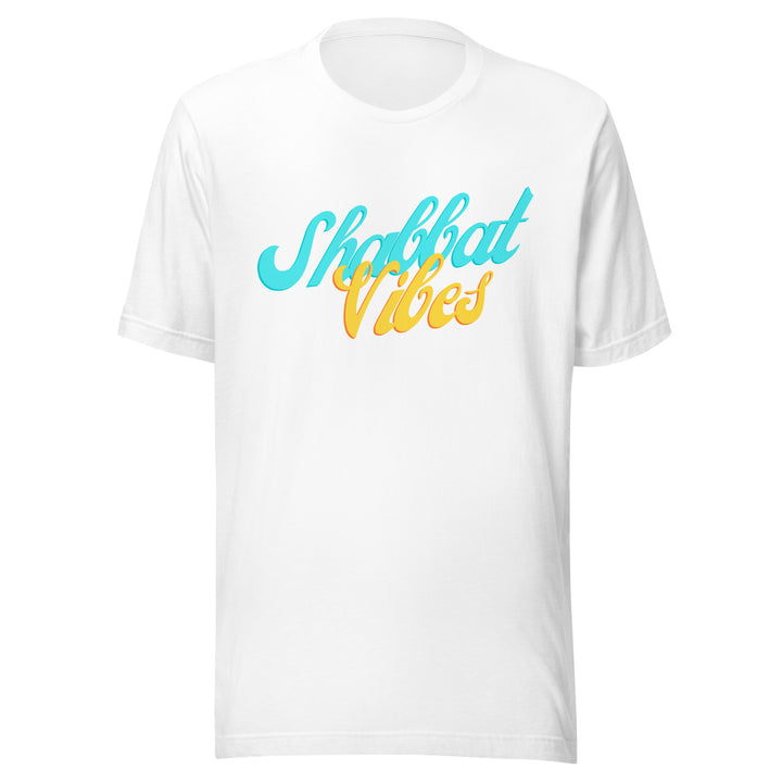 Shabbat Vibes Jewish pride t-shirt in White - front view