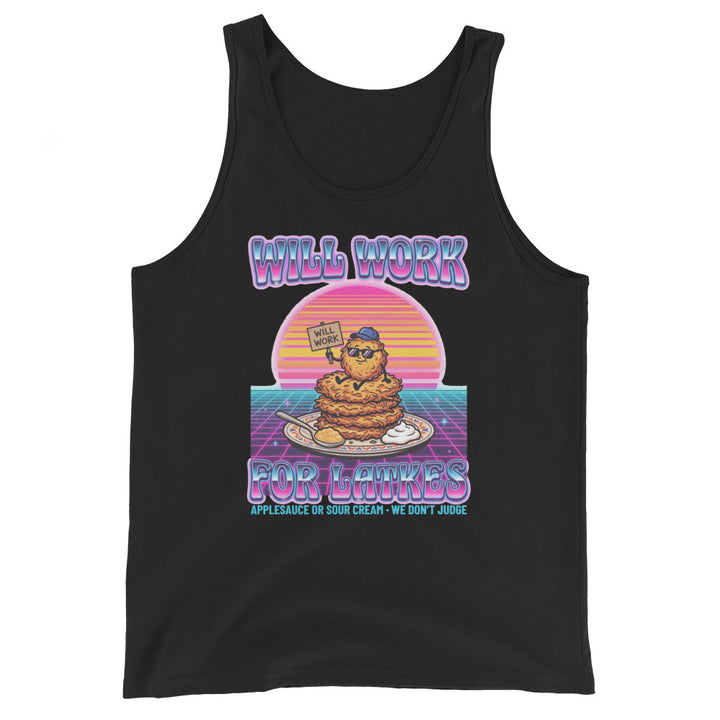 Will Work for Latkes 80s Jewish pride men&