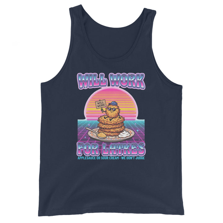 Will Work for Latkes 80s Jewish pride men&