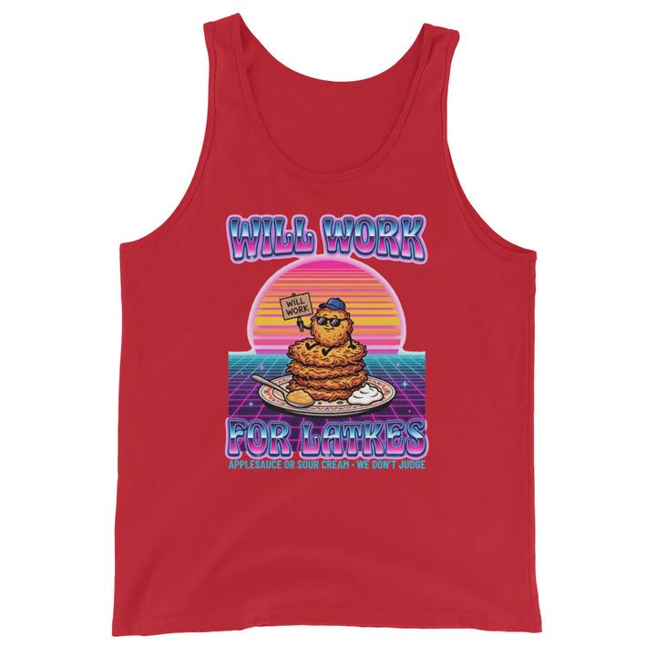 Will Work for Latkes 80s Jewish pride men&