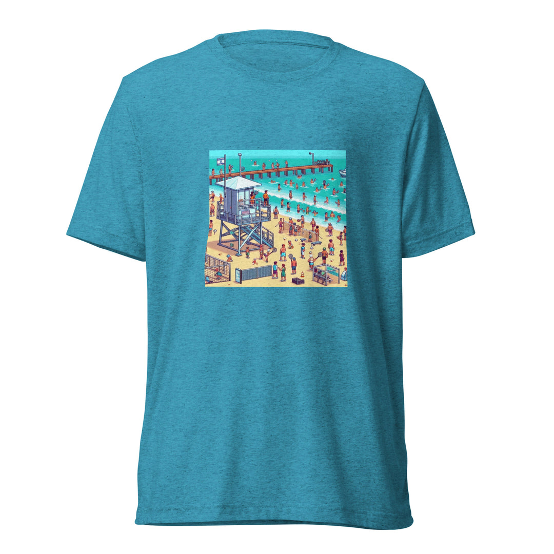 Tri-Blend T-Shirt | TLV Frishman Beach 16 Bit