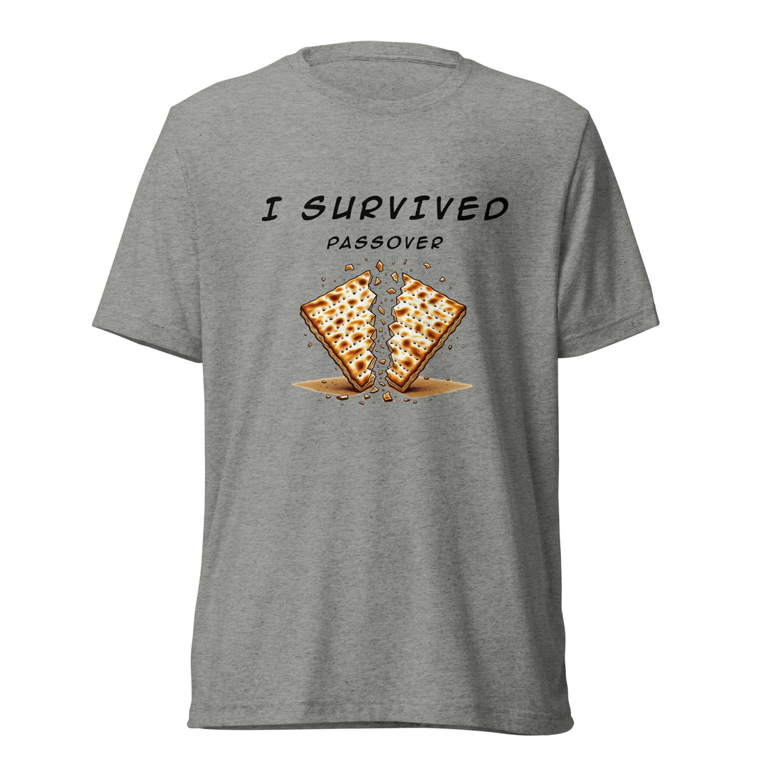 Passover Jewish pride t-shirt in Athletic Grey Triblend - folded view