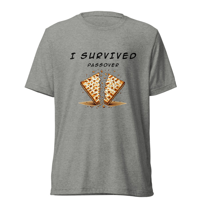 Passover Jewish pride t-shirt in Athletic Grey Triblend - folded view