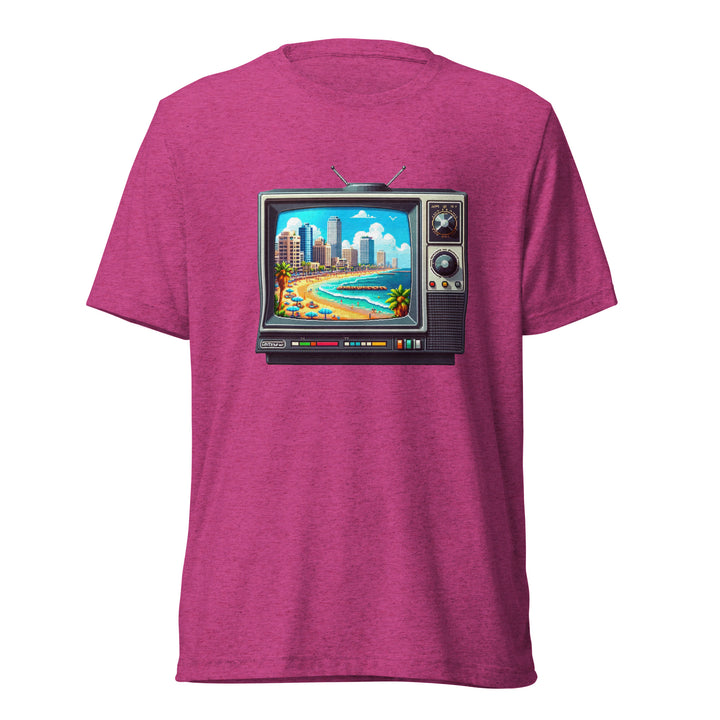 Tri-Blend T-Shirt | 16Bit Tel Aviv Beach