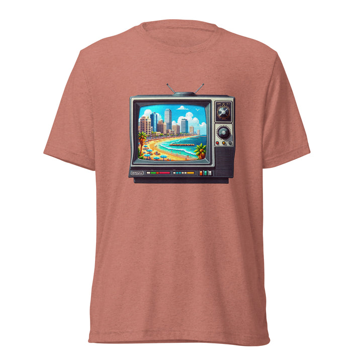 Tri-Blend T-Shirt | 16Bit Tel Aviv Beach