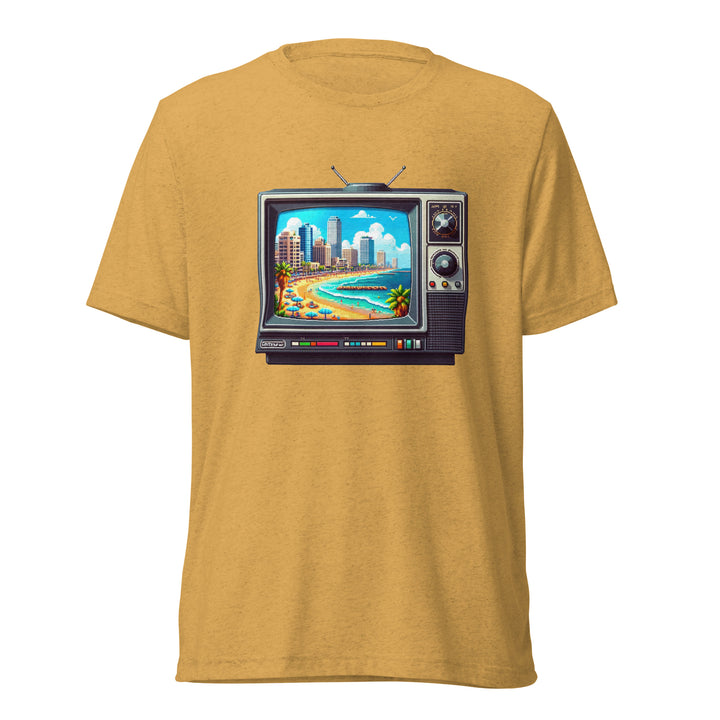 Tri-Blend T-Shirt | 16Bit Tel Aviv Beach