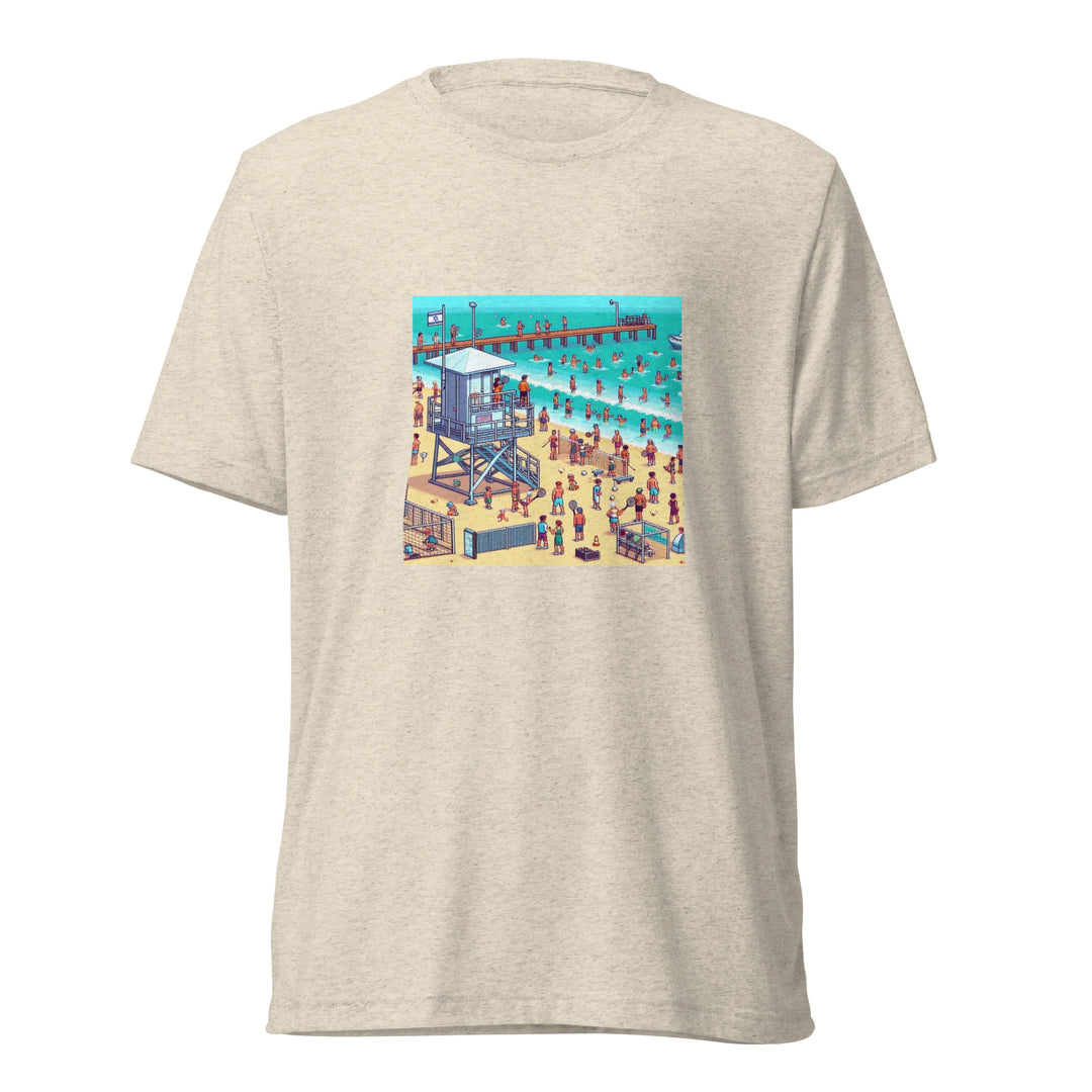 Tri-Blend T-Shirt | TLV Frishman Beach 16 Bit