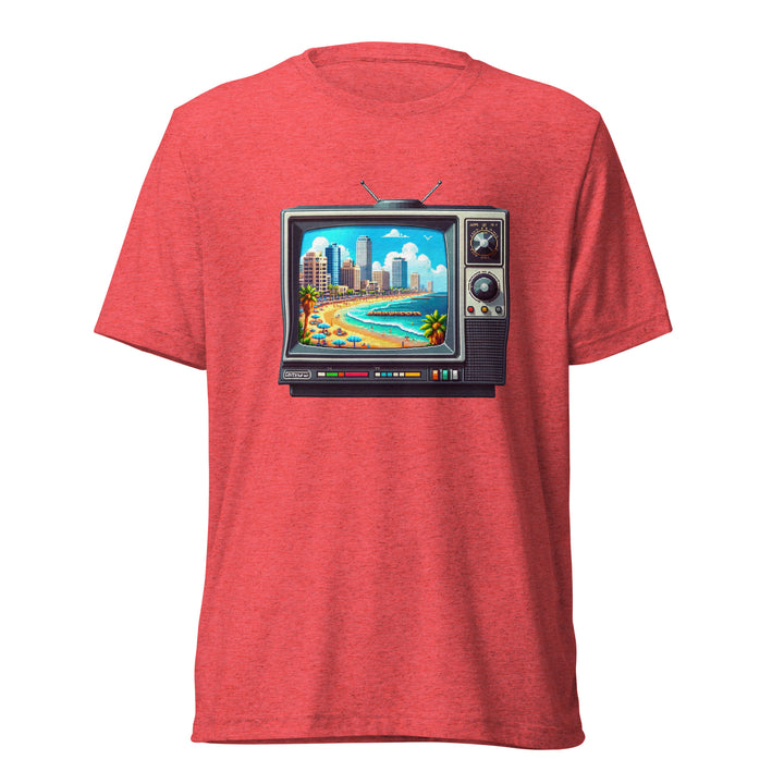 Tri-Blend T-Shirt | 16Bit Tel Aviv Beach
