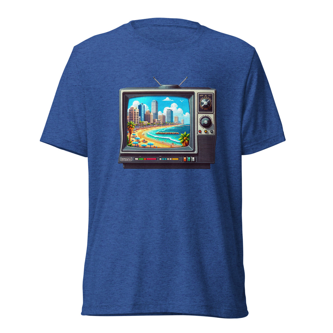 Tri-Blend T-Shirt | 16Bit Tel Aviv Beach