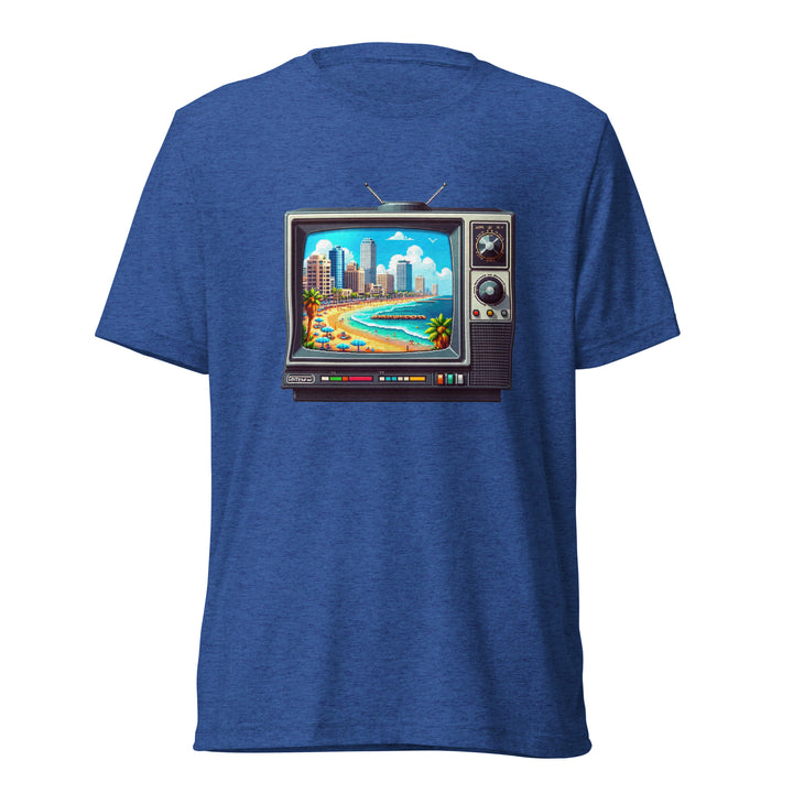 Tri-Blend T-Shirt | 16Bit Tel Aviv Beach