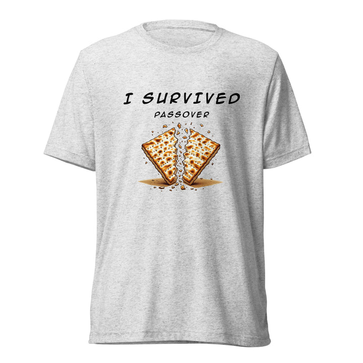 Passover Jewish pride t-shirt in White Fleck Triblend - lifestyle shot