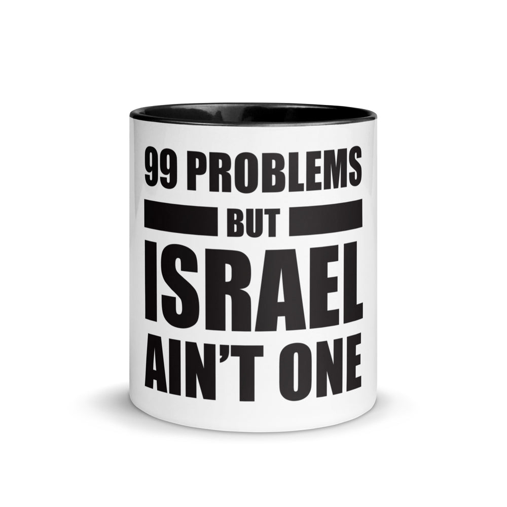 99 Problems Jewish pride mug with color inside - detail view