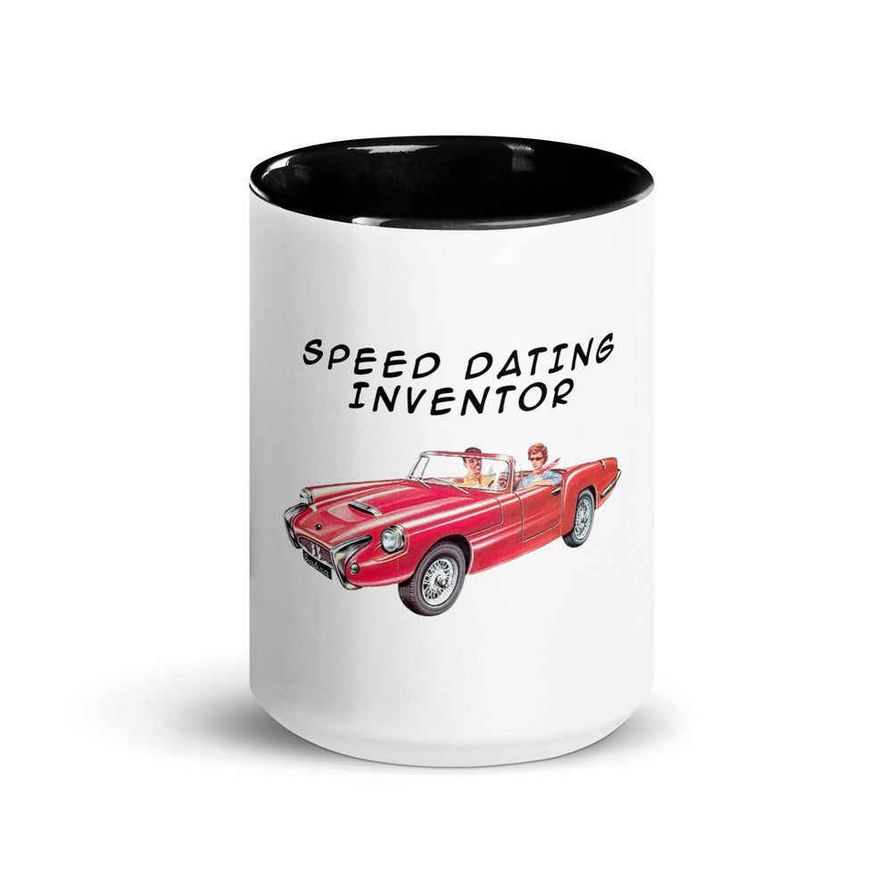 Speed Dating Inventor Jewish pride mug with color inside - lifestyle shot
