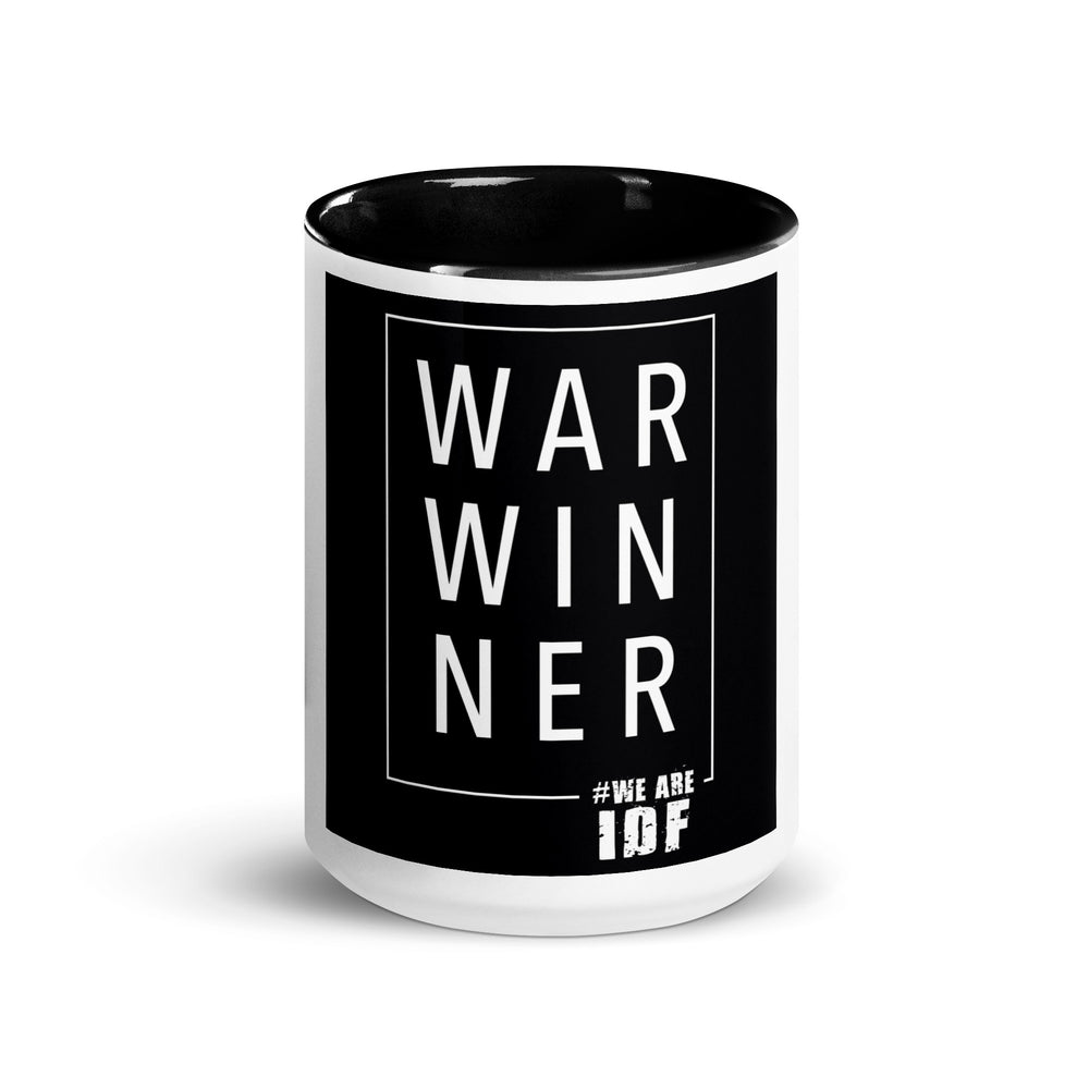 Israel War Winner Israel mug with color inside - lifestyle shot