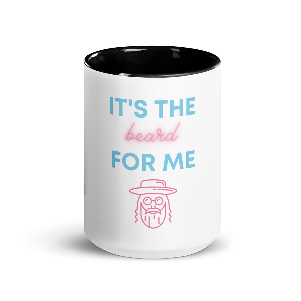 It's The Beard For Me Jewish pride mug with color inside - lifestyle shot