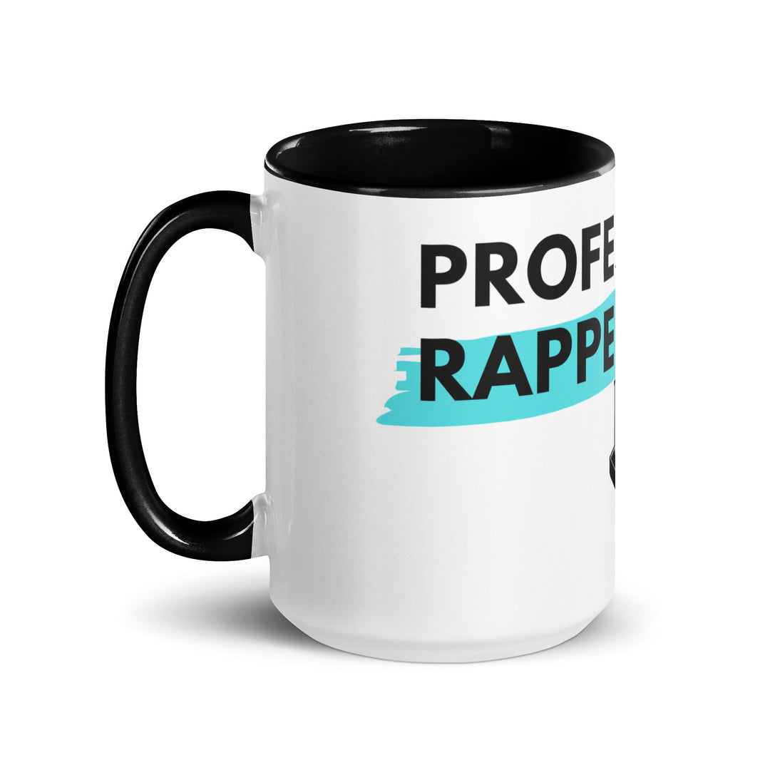 Professional Rapper Jewish pride mug with color inside - side view