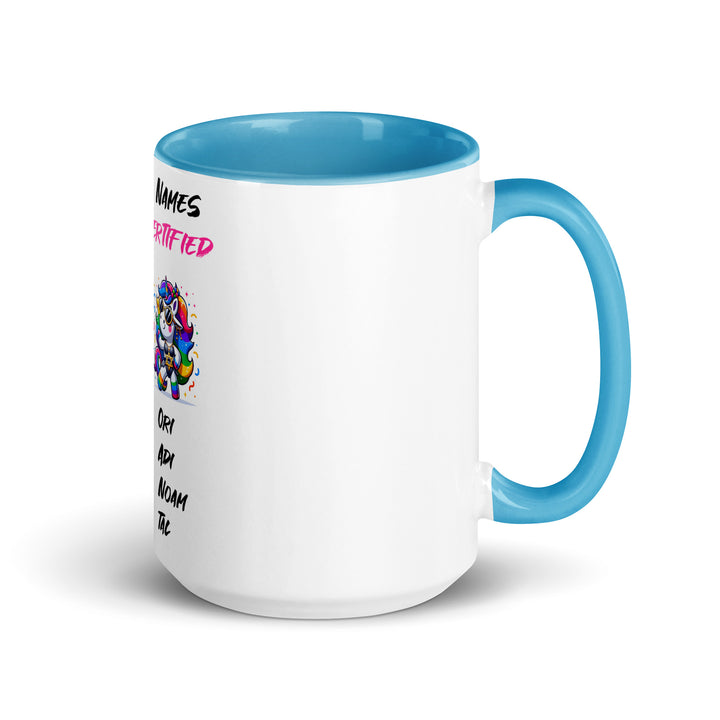 Mug with Color Inside | Kosher Certified Names