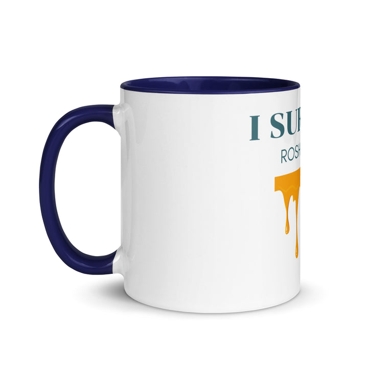 I Survived Rosh HaShana Jewish pride mug with color inside - back view