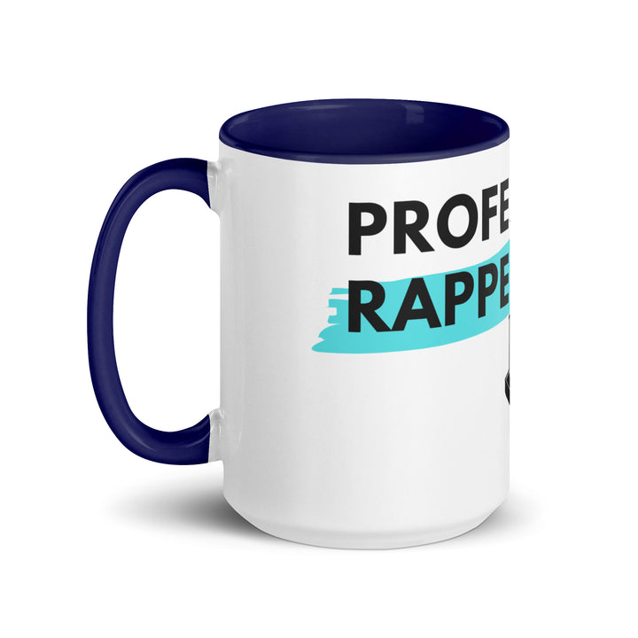 Professional Rapper Jewish pride mug with color inside - flat lay