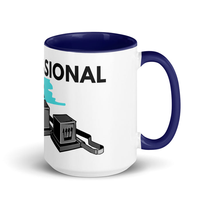 Professional Rapper Jewish pride mug with color inside in Dark Blue - detail view