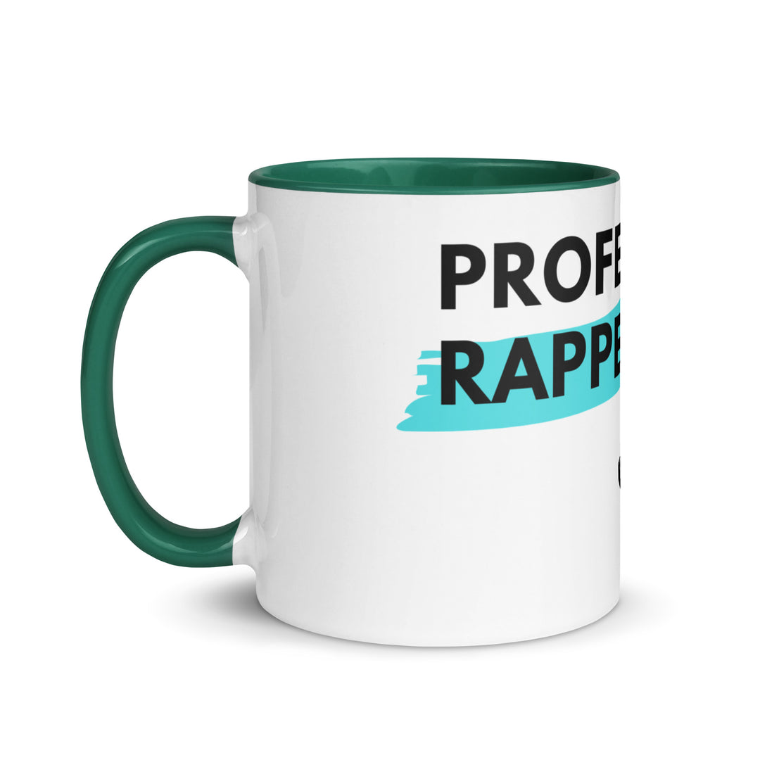 Professional Rapper Jewish pride mug with color inside - flat lay
