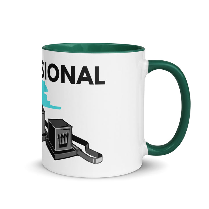 Professional Rapper Jewish pride mug with color inside in Dark green - detail view