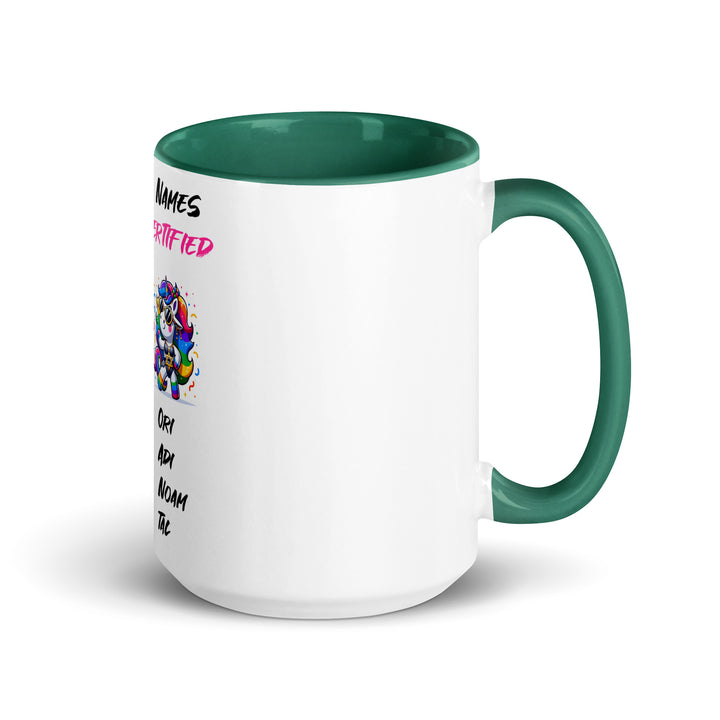 Mug with Color Inside | Kosher Certified Names