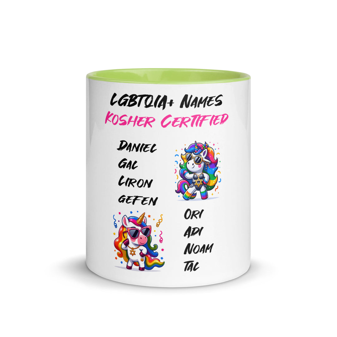 Mug with Color Inside | Kosher Certified Names