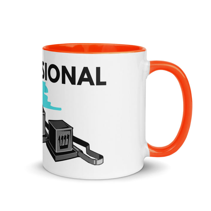 Professional Rapper Jewish pride mug with color inside in Orange - front view