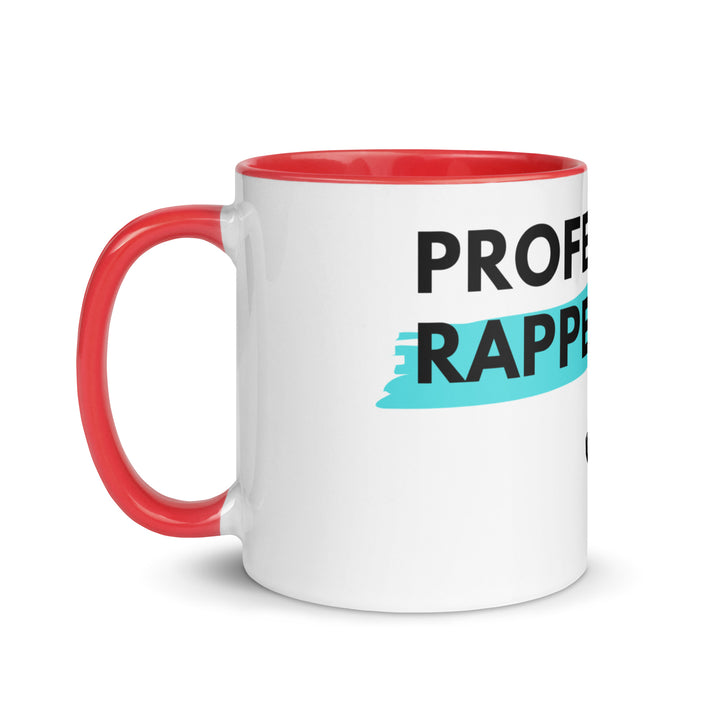 Professional Rapper Jewish pride mug with color inside - side view
